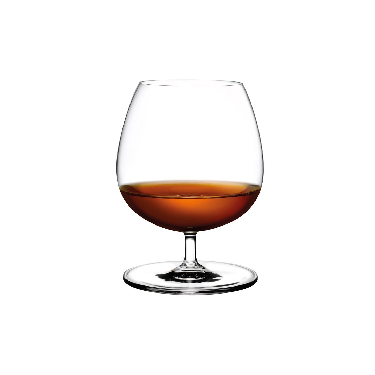 Wide, round-bottomed Cognac glass on a short traditional stem.